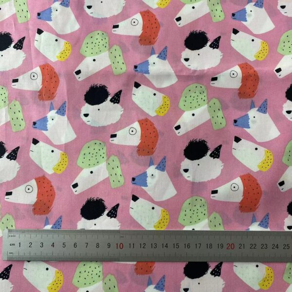 60s Cotton Cartoon Dog Print Fabric – Kidswear & Dress Material