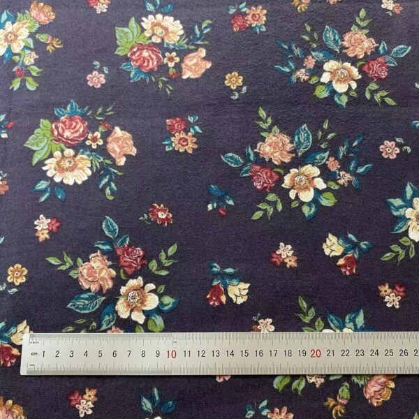 French Country Flannel Cotton Fabric – Thick Brushed Cotton for Winter DIY & Apparel