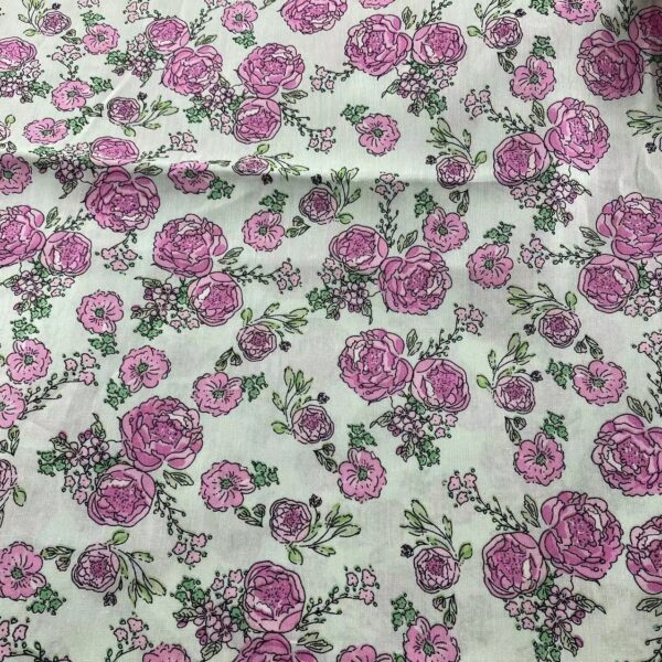 Mini Floral Cotton Poplin Fabric – 100% Cotton for Kids & Women Dresses