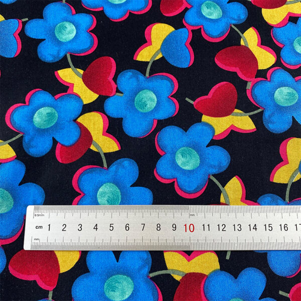 主图-04 Botanical Floral Cotton Fabric – Colorful Printed Fabric for Summer Dresses