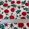 100% Cotton Reactive Printed Fabric — Red Rose Floral Poplin