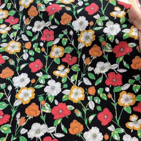 100% Cotton Reactive Printed Summer Floral Fabric — DIY Shirt & Dress Material