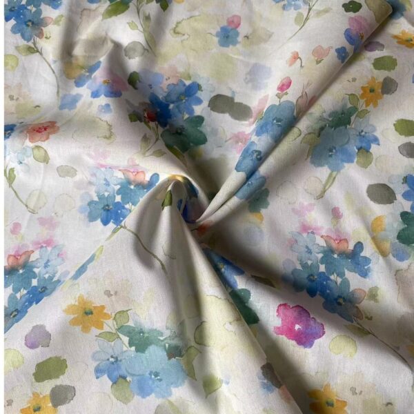 Cotton Digital Printed Fabric — 60s Combed Cotton Dreamy Floral Design