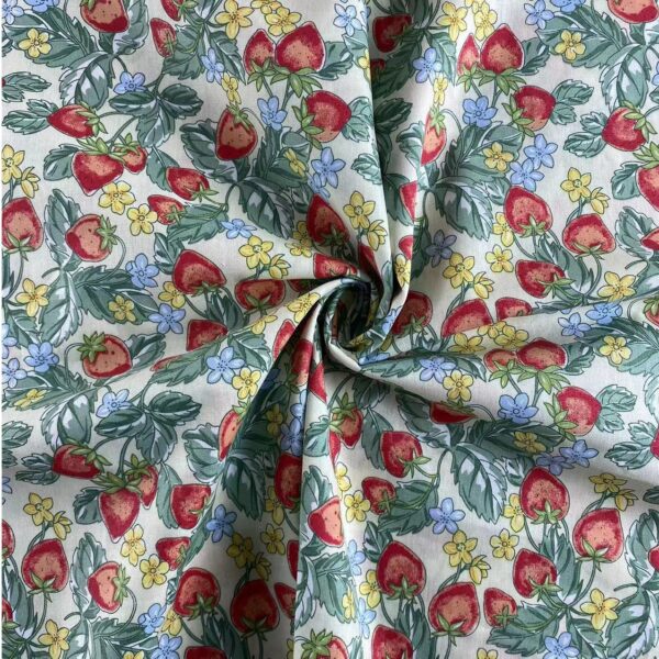 100% Cotton Poplin Printed Small Floral Fabric — Spring Summer Fashion & Home Textile