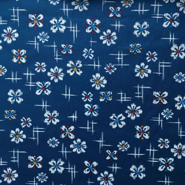 Cotton Poplin Printed Fabric — Lightweight Summer Wear & Scarf Material