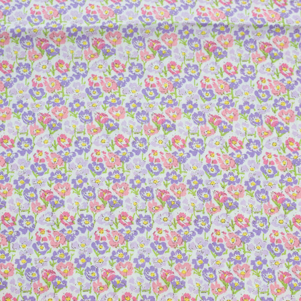 主图-05 Light Floral Cotton Poplin Fabric — Spring Summer Shirting & Dress Material