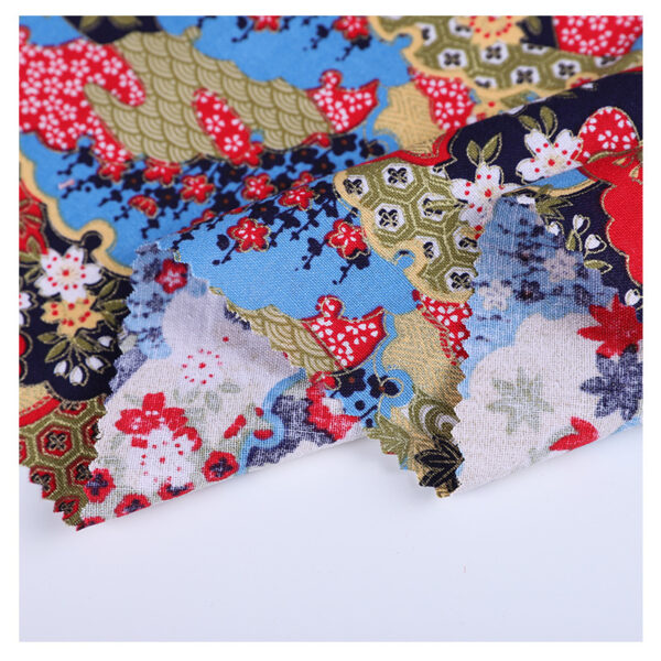 Bohemian Gold Printed Cotton Fabric — Ethnic Style Apparel & DIY Craft Material