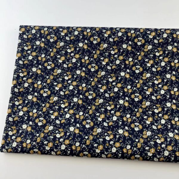Cotton Poplin Printed Fabric – Small Floral Pastoral Style for Dresses, Kidswear & Homewear