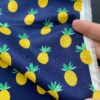Small Pineapple Printed Cotton Fabric – 40s Reactive Print for Summer Dresses