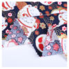 100% Cotton Japanese Lucky Cat Gold Foil Fabric — Kawaii DIY Sewing Cloth