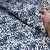 40s Cotton Poplin Reactive Print Fabric – Vintage Paisley Pattern for Shirts & DIY Crafts