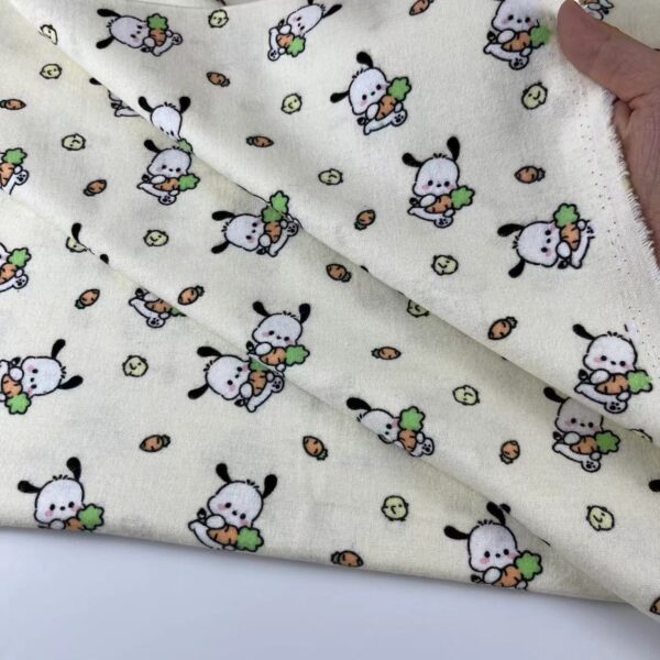 Thickened Brushed Cotton Printed Fabric – Cartoon Design for Winter Apparel & DIY Projects