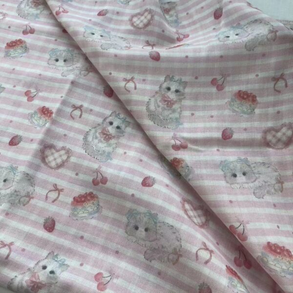 主图-05 Digital Printed Double Gauze Cotton Fabric – Korean INS Cartoon Design for Pajamas, Loungewear & Bedding