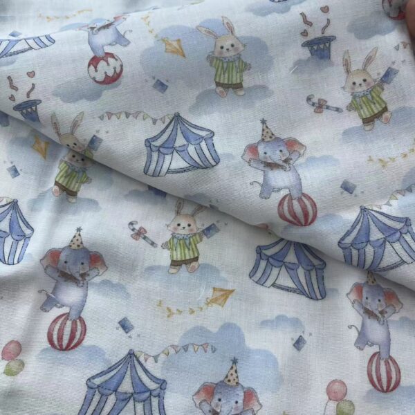 Digital Printed Double Gauze Cotton Fabric – Korean INS Cartoon Cotton for Pajamas, Baby Bedding & Homewear