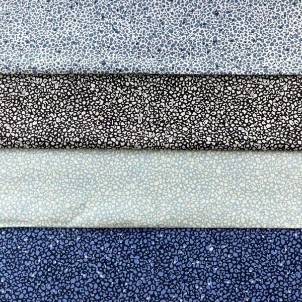 40s Cotton Poplin Printed Fabric – Mini Leopard Print for Shirts & DIY Crafts