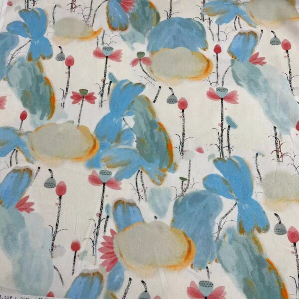 Premium Cotton Ink-Wash Print Fabric – Chinese Style for Kids & Women