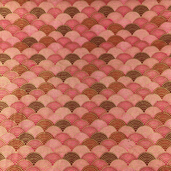 Gold Dust Floral Cotton Fabric – Shiny Printed Cloth for Stage Costumes & DIY Crafts