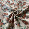 French Country Style Brushed Cotton Fabric – Soft Warm Floral Print for Jackets, Homewear & Crafts