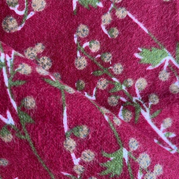 Flannel Brushed Cotton Floral Fabric – Thick Printed Cotton for Jackets & Scarves