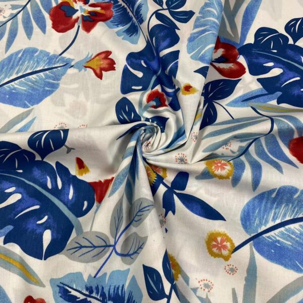 Hawaiian Cotton Fabric for Shirts and Beachwear – 100% Cotton Poplin Print