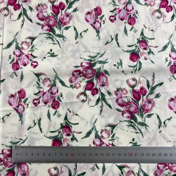 Floral Cotton Poplin Fabric for Summer Dresses and Kidswear – 100% Cotton Print