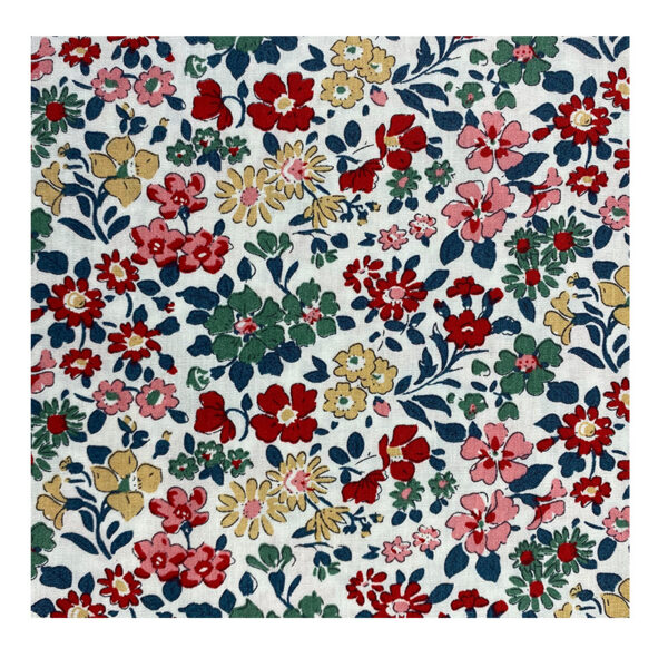 Botanical Print Cotton Fabric – 100% Cotton Reactive Print Material for Summer Dresses & Tops