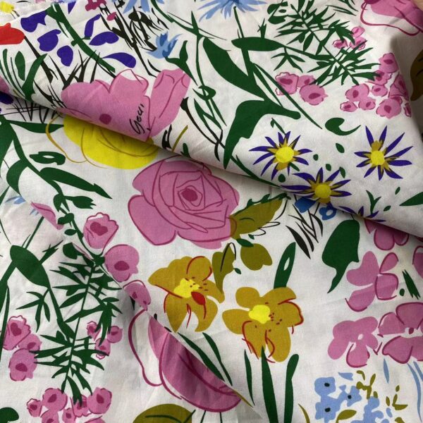 Cotton Poplin Printed Fabric – 100% Cotton for Dresses & Tops