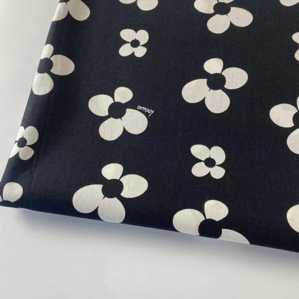 100% Cotton Poplin Printed Fabric — Butterfly Floral Fabric for Dresses & Shirts