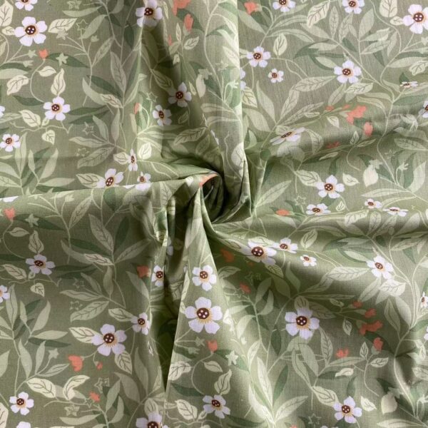 100% Cotton Summer Floral Printed Poplin Fabric — Soft & Breathable