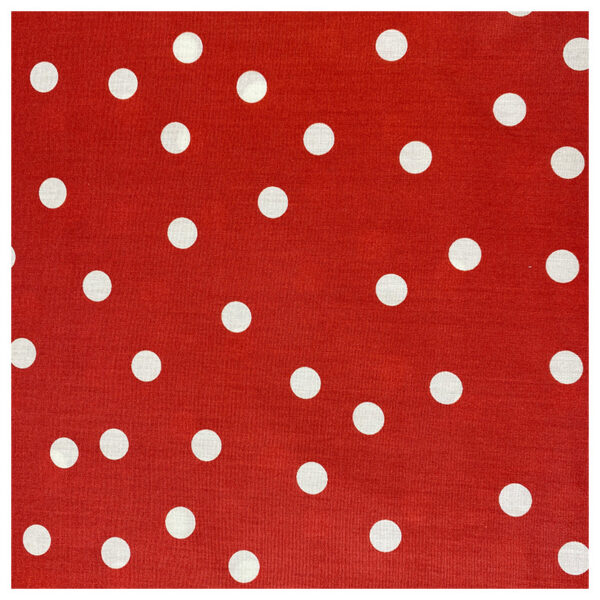 100% Cotton Printed Plain Weave Fabric — Polka Dot Design