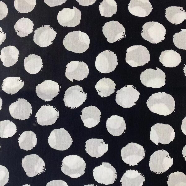 100% Cotton Polka Dot Printed Fabric — Soft Poplin for Summer Dresses