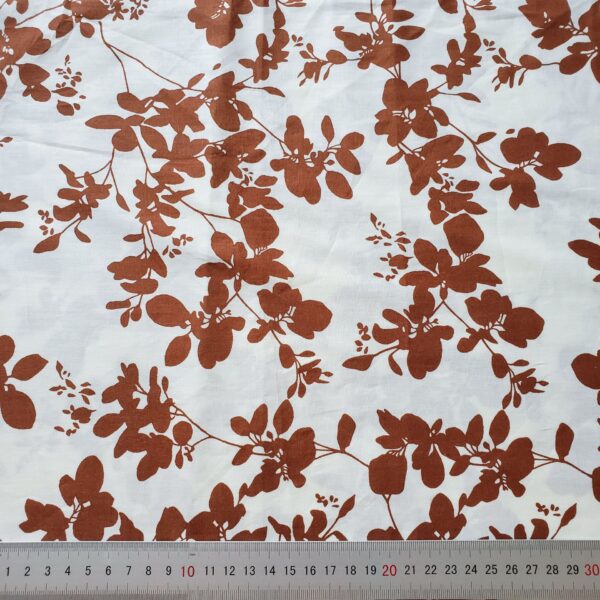 主图-06 Cotton Printed Fabric — Black & White Botanical — Vintage French Style