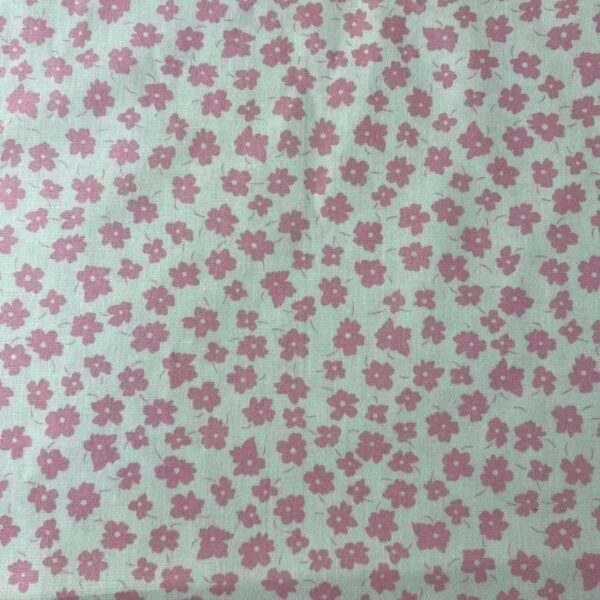 100% Cotton Small Floral Printed Poplin Fabric — Soft Dressmaking Material