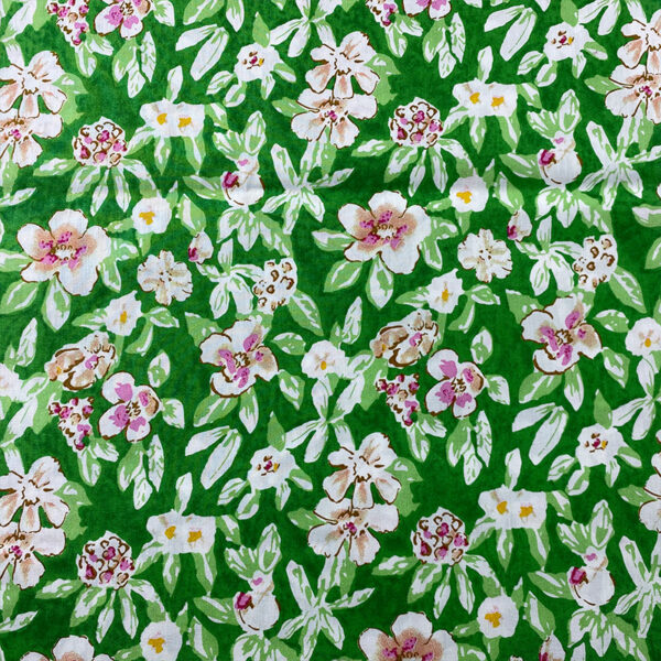 Pure Cotton Floral Poplin Fabric — Small Fresh Print for Kids Dress