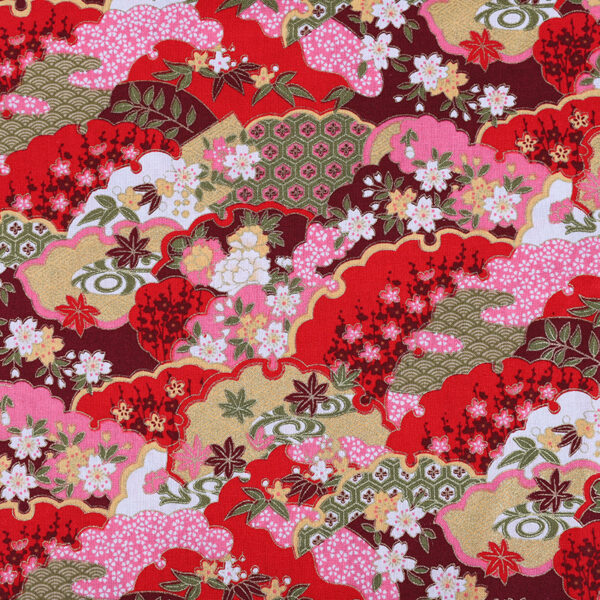 Bohemian Gold Printed Cotton Fabric — Ethnic Style Apparel & DIY Craft Material