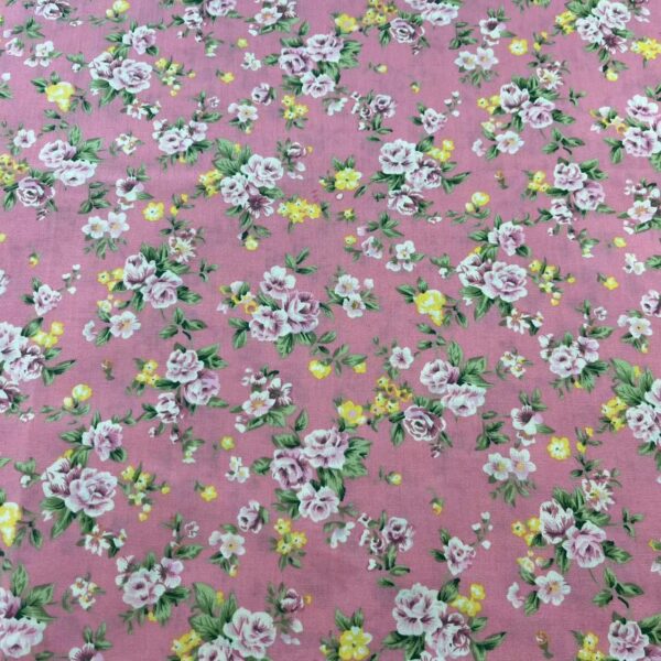 Cotton Poplin Countryside Floral Print Fabric — 100% Cotton for Shirts, Bags & DIY Sewing