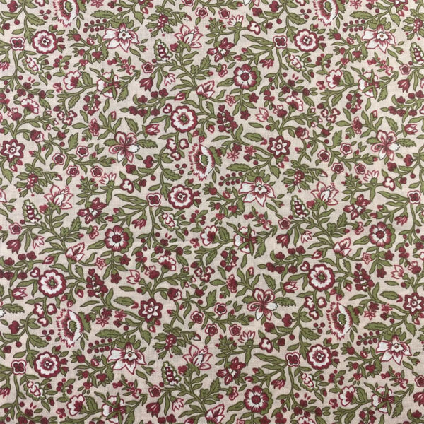 Fresh Summer Small Floral Cotton Fabric – 40s Poplin for Shirts & Kidswear