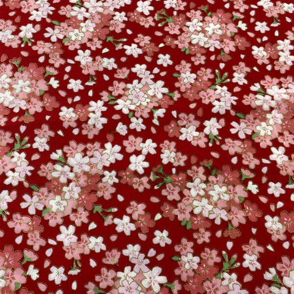 Japanese Gold-Printed Cotton Fabric – 100% Cotton Kimono & DIY Crafts