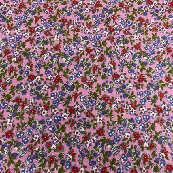 Brushed Cotton Floral Print Fabric – Warm Winter Flannel for Kidswear & Pajamas