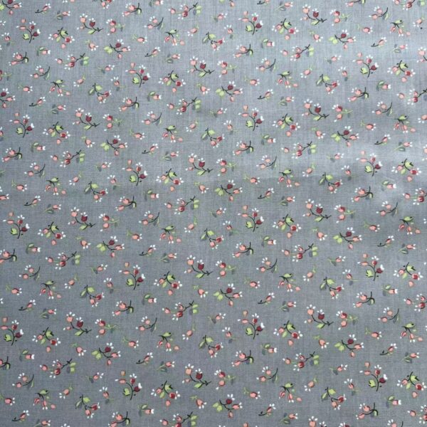 40s Cotton Poplin Reactive Print Fabric – Pastoral Small Floral Pattern for Shirts & DIY Sewing