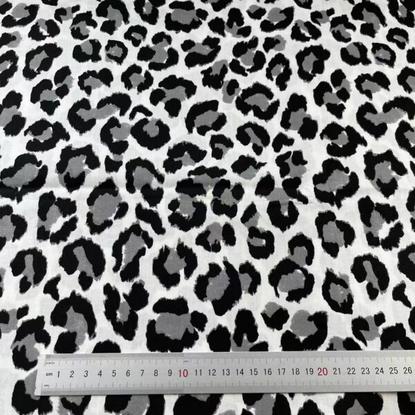 100% Cotton Leopard Print Poplin Fabric — DIY Shirt and Bag Material