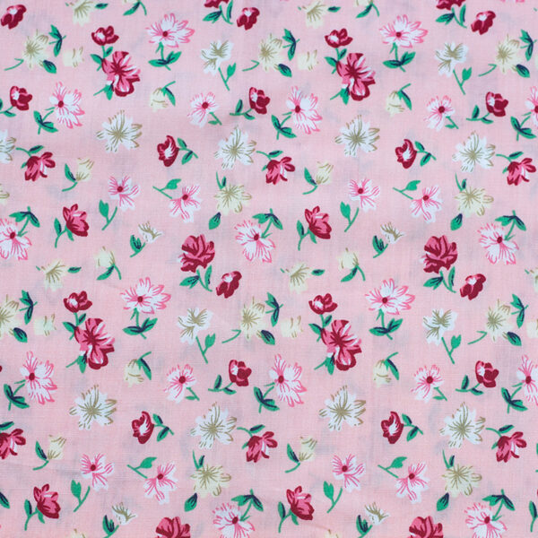 Pastoral Floral Cotton Poplin Fabric – Country Style Dress Material