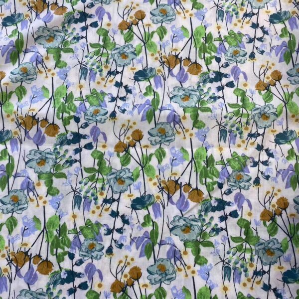 Korean Style Cotton Poplin Floral Printed Fabric – Summer Dress Material