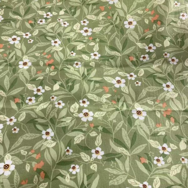 100% Cotton Summer Floral Printed Poplin Fabric — Soft & Breathable