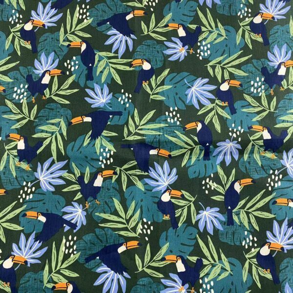 100% Cotton Beachwear Printed Poplin Fabric — Soft & Breathable