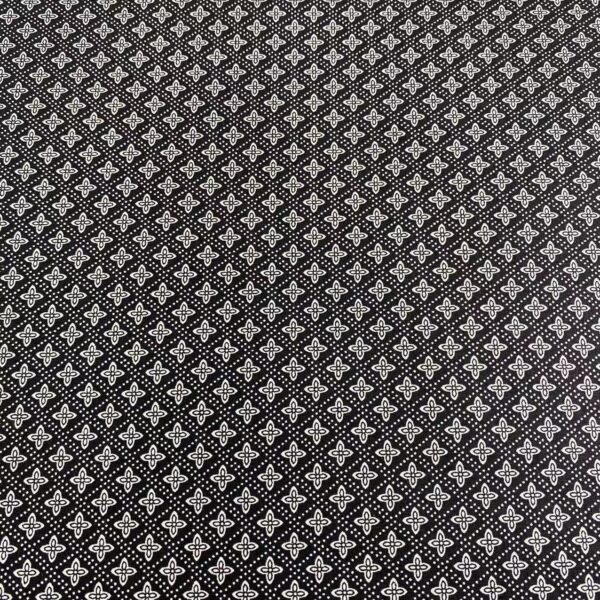 100% Cotton Printed Poplin Fabric — Geometric Shirt & Scarf Material