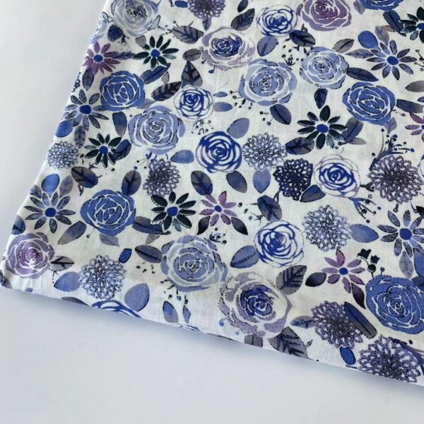 主图-06 100% Cotton Printed Poplin Fabric — Peony Floral Design