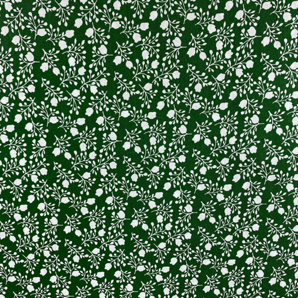 100% Cotton Retro Floral Printed Fabric — Hepburn-Style Poplin for Dresses