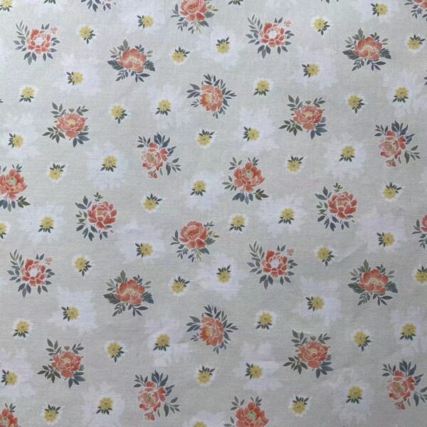 100% Cotton Digital Small Floral Print Fabric — Korean INS Style DIY Textile