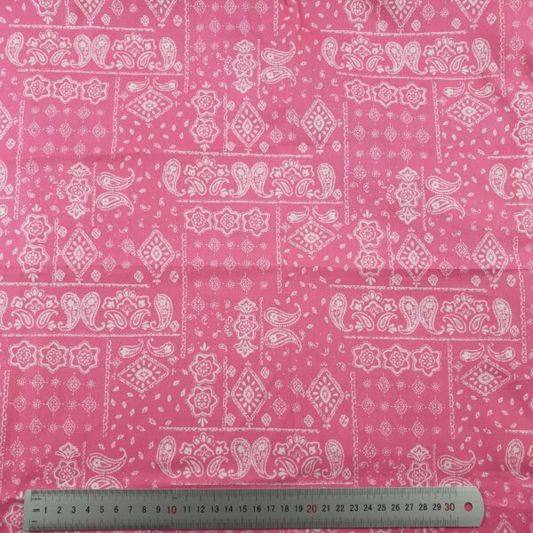 100% Cotton Paisley Poplin Fabric — Classic Bandana Shirt & Dress Material